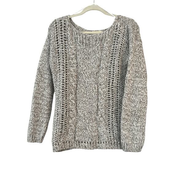 Berretti Sweaters - Berretti Made in Italy Womens Sweater L Cable Open Knit Wool Alpaca Blend